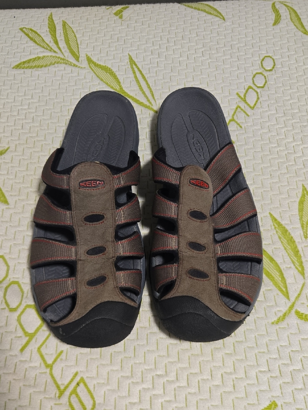 KEEN Brown and Black Men’s Closed-Toe Outdoor Sandals